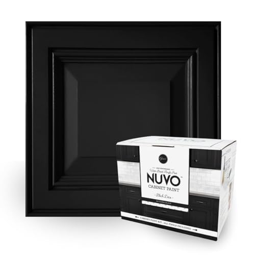 Nuvo Black Deco Cabinet Makeover Kit - Easy DIY 7-Piece Set, Bold Ultra Black, Long-Lasting Finish