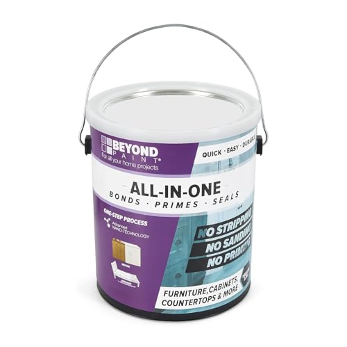 Beyond Paint Furniture, Cabinets and More All-in-one Refinishing Paint Gallon, No Stripping, Sanding or Priming Needed, Bright White, 3.79 Litre (BP24)