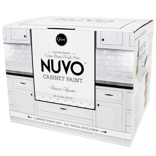 Nuvo Titanium Infusion Cabinet Makeover Kit - Easy DIY 7-Piece Set, Brilliant White, Long-Lasting Finish