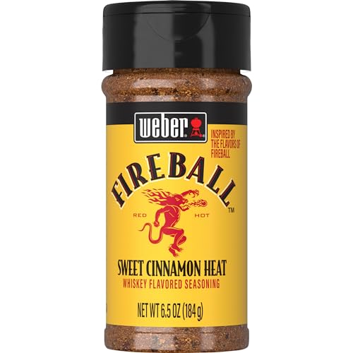 Weber Fireball Whiskey Flavored BBQ Seasoning, 6.5 Ounce