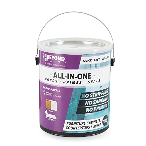 Beyond Paint Furniture, Cabinets and More All-in-one Refinishing Paint Gallon, No Stripping, Sanding or Priming Needed, Bright White, 3.79 Litre (BP24)