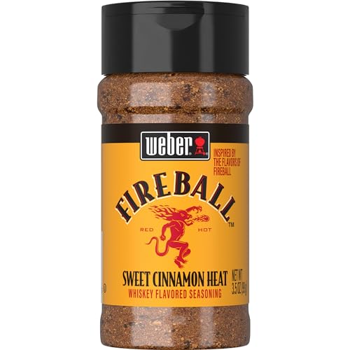 Weber Fireball Whiskey Flavored BBQ Seasoning, 3.5 Ounce