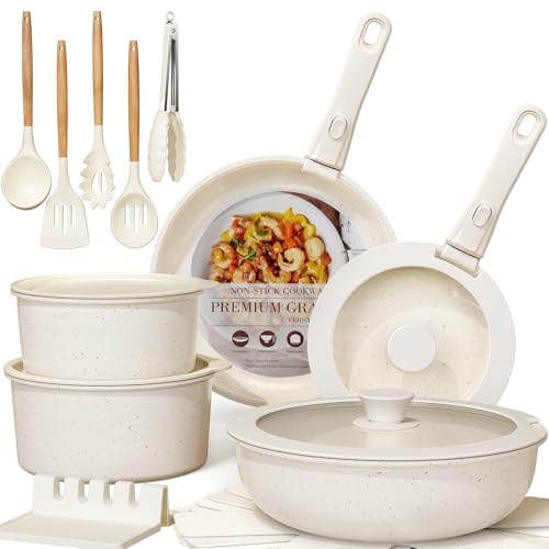 Astercook 21 Pcs Pots and Pans Set Non Stick