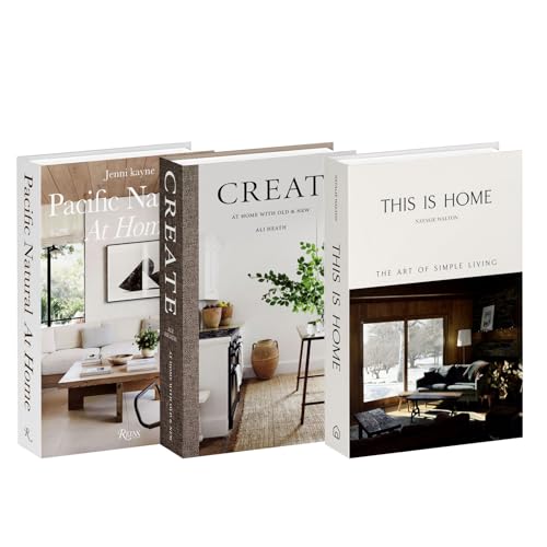 3 Pack Decorative Faux Books Set for Home Aesthetic - Luyseyha Fake Hollow Books Decor for Bookshelf Coffee Table, Living Room, Bedroom