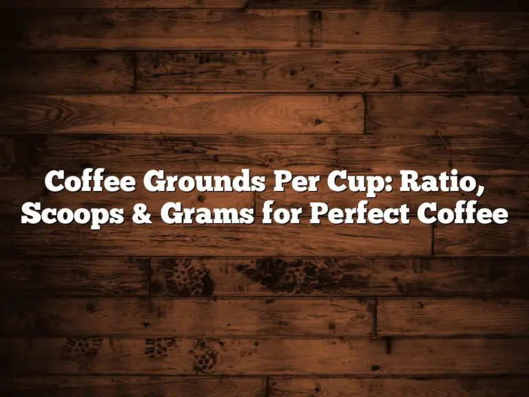 Coffee Grounds Per Cup: Ratio, Scoops & Grams for Perfect Coffee