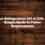 Are Refrigerators 110 or 220: A Simple Guide to Power Requirements