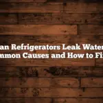 Can Refrigerators Leak Water? Common Causes and How to Fix It