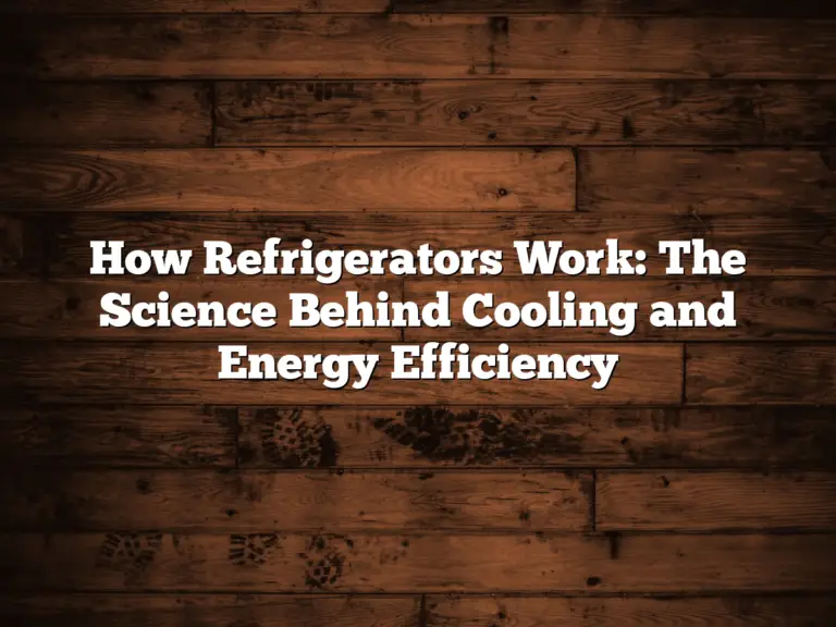 How Refrigerators Work: The Science Behind Cooling and Energy Efficiency