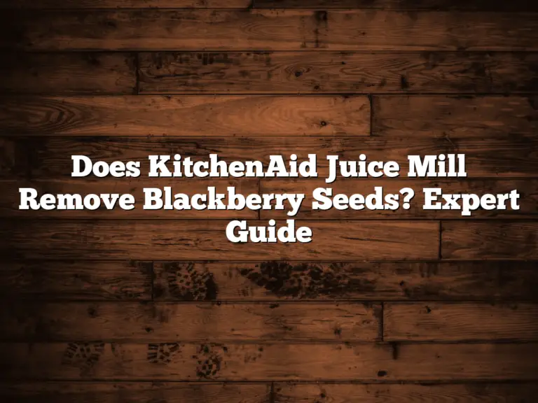 Does KitchenAid Juice Mill Remove Blackberry Seeds? Expert Guide