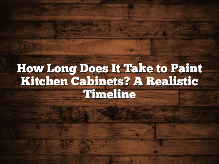 How Long Does It Take to Paint Kitchen Cabinets? A Realistic Timeline