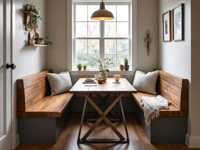 9 Cozy Kitchen Nook Table and Bench Seating Ideas