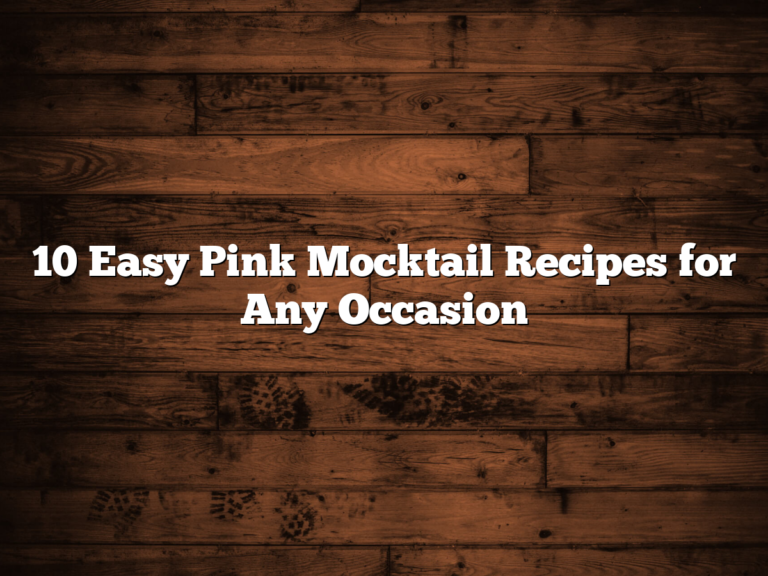 10 Easy Pink Mocktail Recipes for Any Occasion