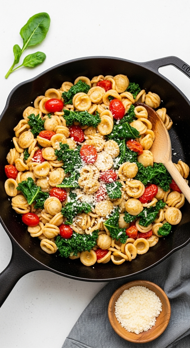 Photorealistic close-up of a rustic ceramic bowl filled with creamy cheeseburger pasta