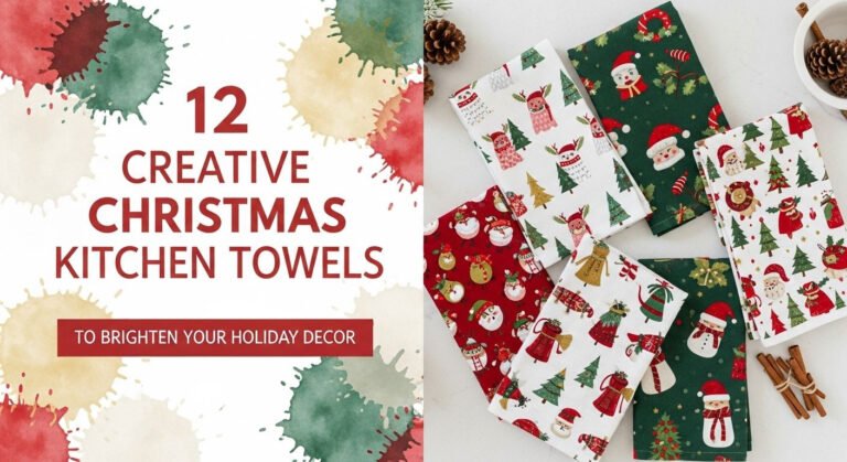 12 Creative Christmas Kitchen Towels To Brighten Your Holiday Decor 7 12 Creative Christmas Kitchen Towels to Brighten Your Holiday Decor