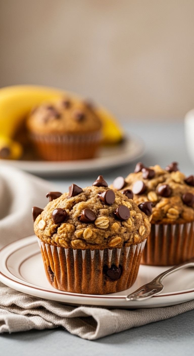 Stack of golden-brown banana pancakes topped with fresh banana slices