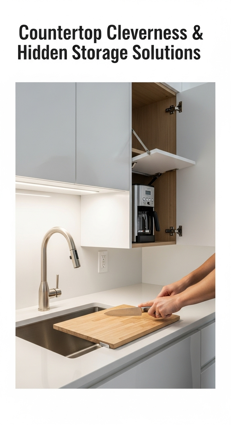 countertop-cleverness-hidden-storage-solutions-tiny-kitchen-cutting-board-appliance-garage