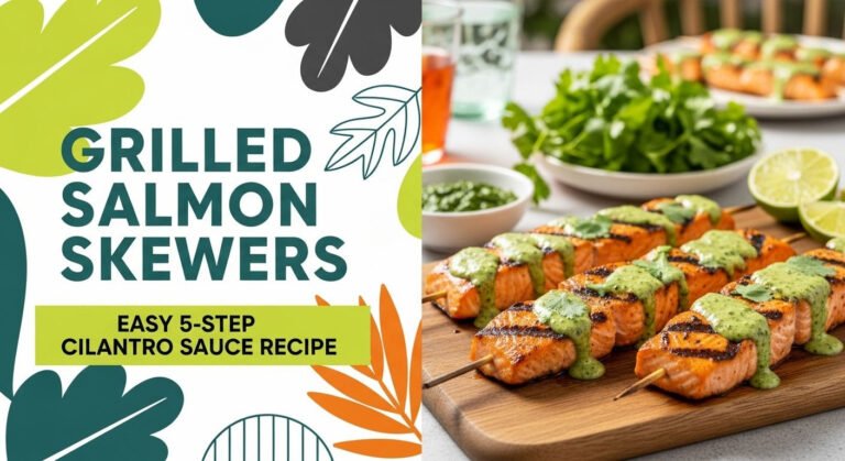 Grilled Salmon Skewers: Easy 5-Step Cilantro Sauce Recipe
