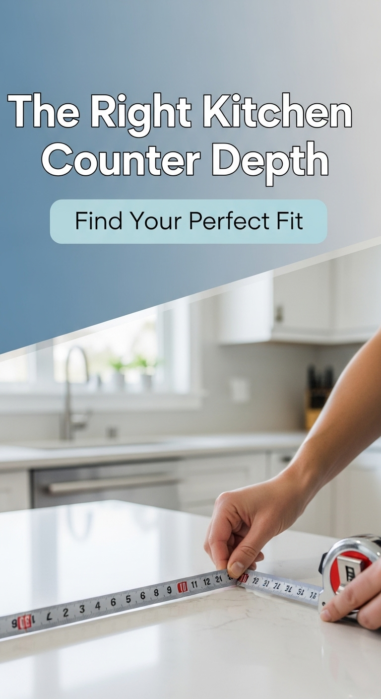 how deep kitchen counter
