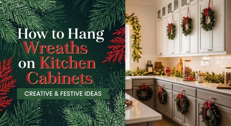 How To Hang Wreaths On Kitchen Cabinets: Creative &Amp; Festive Ideas 4 How to Hang Wreaths on Kitchen Cabinets: Creative & Festive Ideas