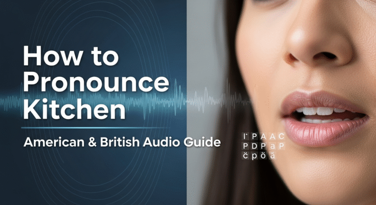 How To Pronounce Kitchen: American &Amp; British Audio 7 How to Pronounce Kitchen: American & British Audio