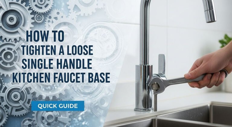 How To Tighten A Loose Single Handle Kitchen Faucet Base: Quick Guide 1 How to Tighten a Loose Single Handle Kitchen Faucet Base: Quick Guide