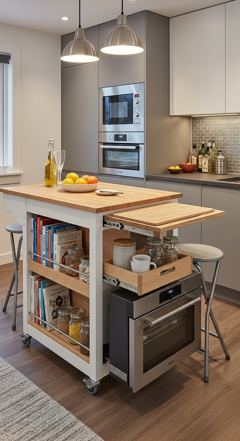 multi-functional-marvels-furniture-appliances-tiny-kitchen-island-oven-microwave-foldable-stool