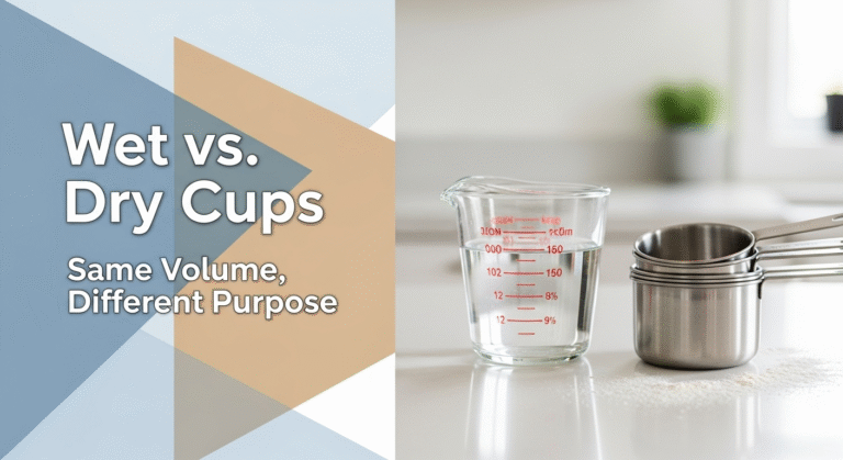 Wet Vs. Dry Cups: Same Volume, Different Purpose 2 Wet vs. Dry Cups: Same Volume, Different Purpose