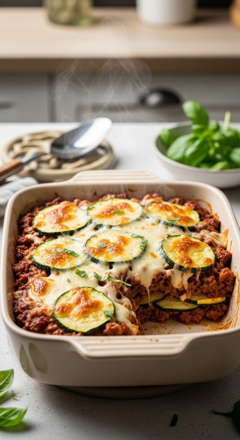 bubbling-golden-brown-cheesy-ground-beef-and-zucchini-casserole-mozzarella-parmesan-sliced-zucchini-steam