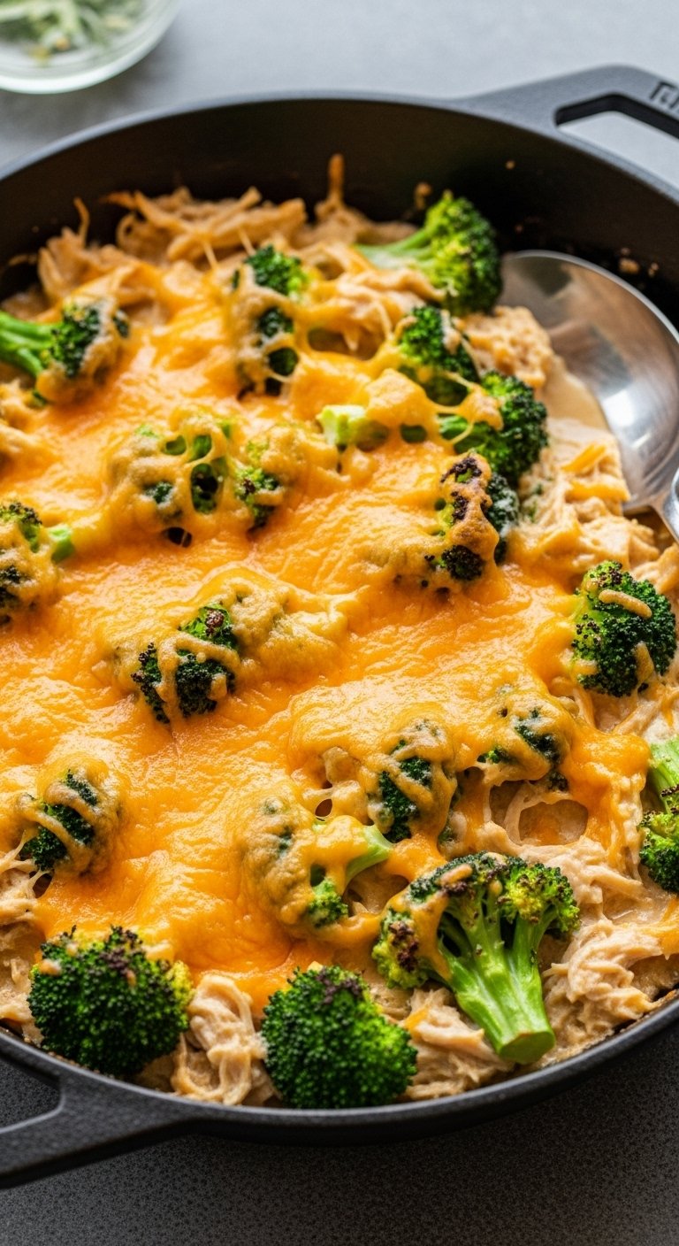 cast-iron-skillet-chicken-divan-creamy-sauce-broccoli-cheddar-top