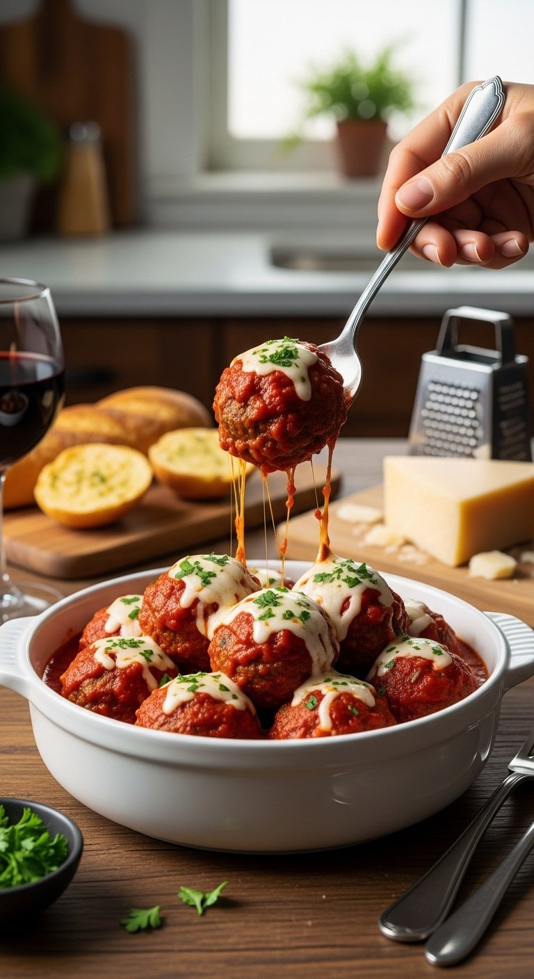 classic-italian-marinara-meatballs-with-mozzarella-and-parsley-on-rustic-wood-table