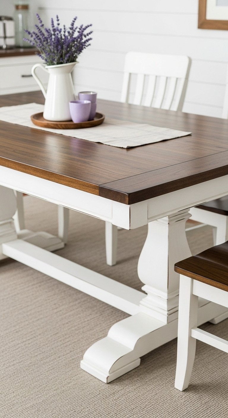 classic-two-tone-table-stained-top-painted-base