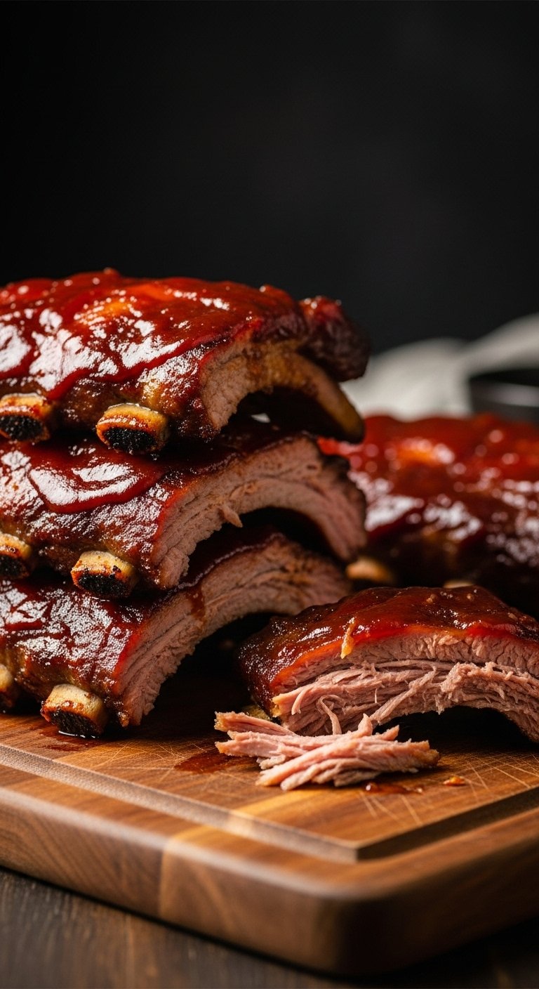 country style ribs crock pot dinner BBQ sauce fall off the bone rustic