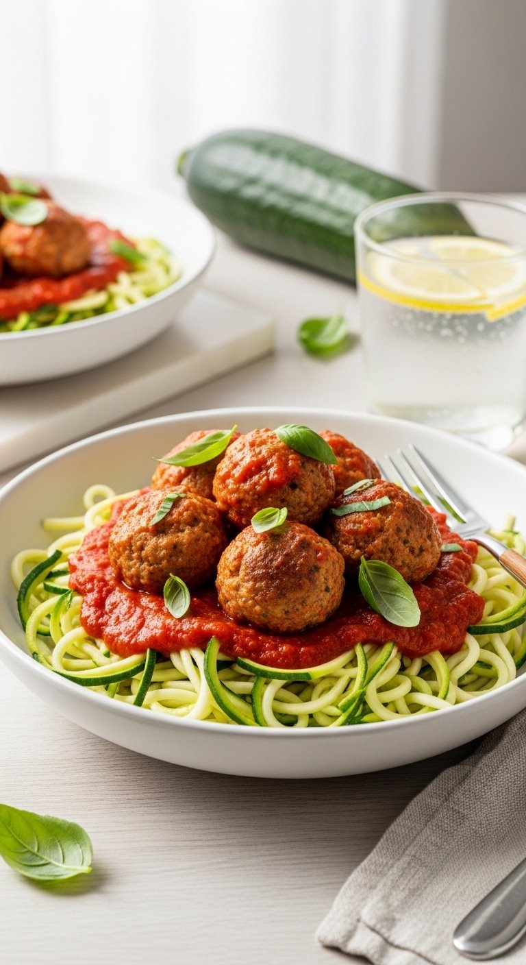 healthy-crockpot-turkey-meatballs-with-zoodles-and-marinara-sauce