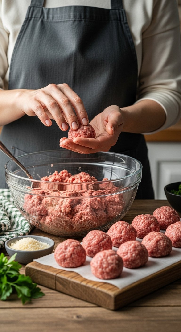 how-to-make-juicy-tender-meatballs-on-rustic-wooden-board-with-parmesan-and-parsley
