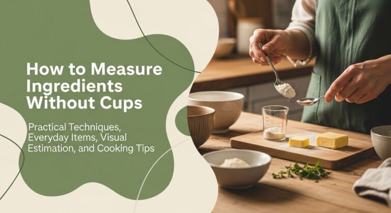 How To Measure Ingredients Without Cups: Practical Techniques, Everyday Items, Visual Estimation, And Cooking Tips 7 How to Measure Ingredients Without Cups: Practical Techniques, Everyday Items, Visual Estimation, and Cooking Tips