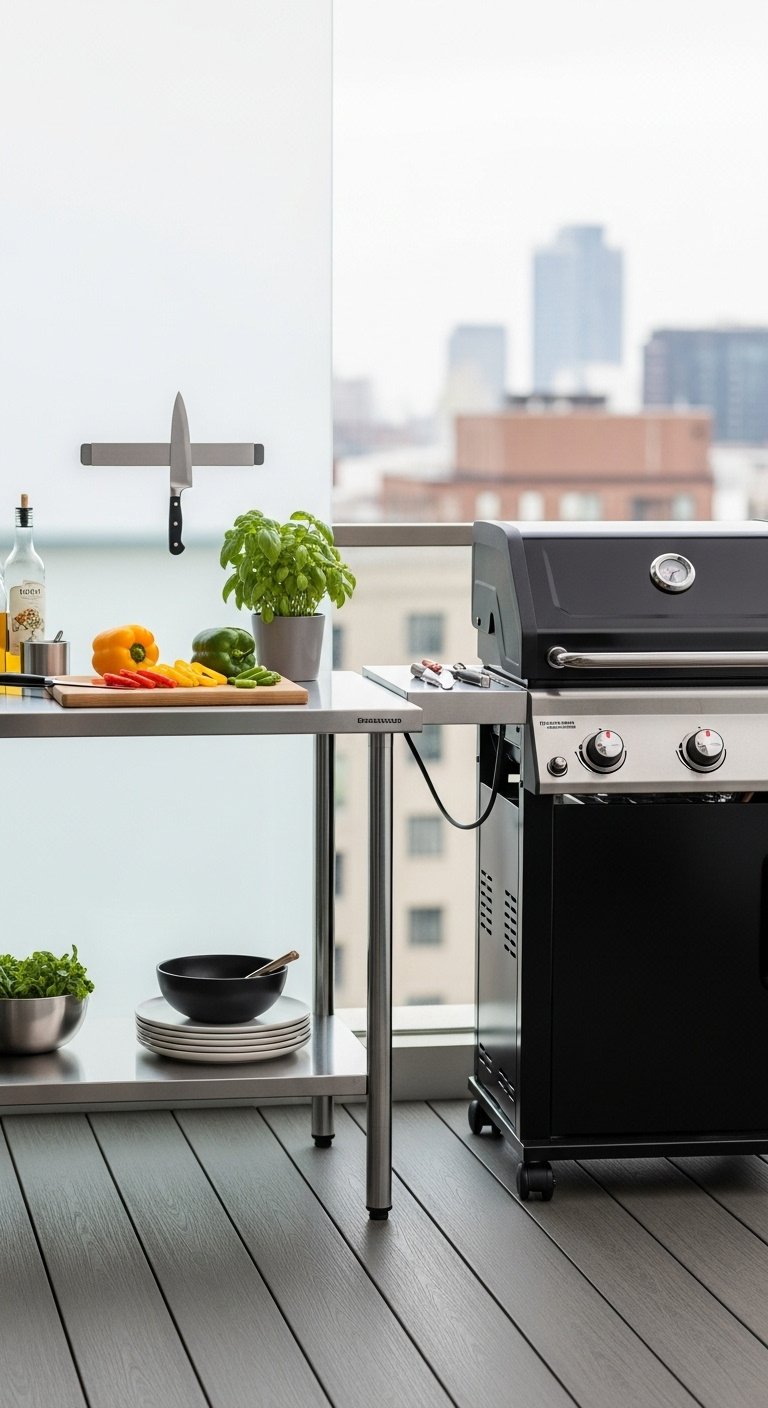 minimalist-grill-prep-table-combo-stainless-steel-black-gas-grill