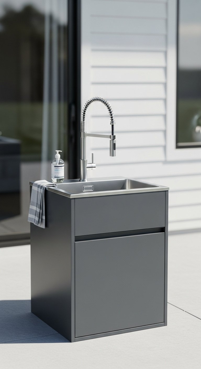 modular-sink-storage-solution-dark-grey-stainless-steel-gooseneck-faucet
