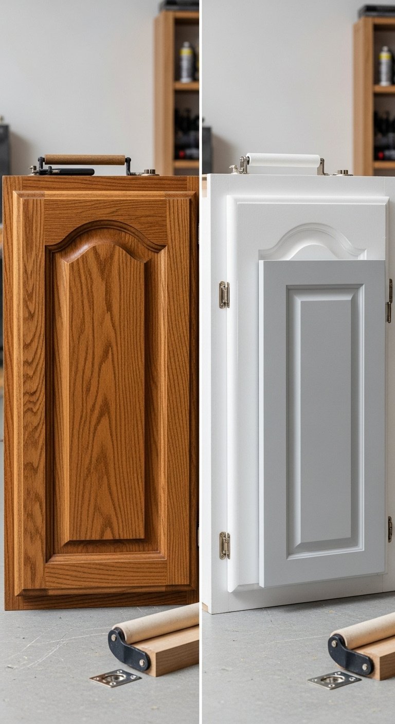 oak-cabinet-door-refacing-light-gray-shaker-modern-transformation