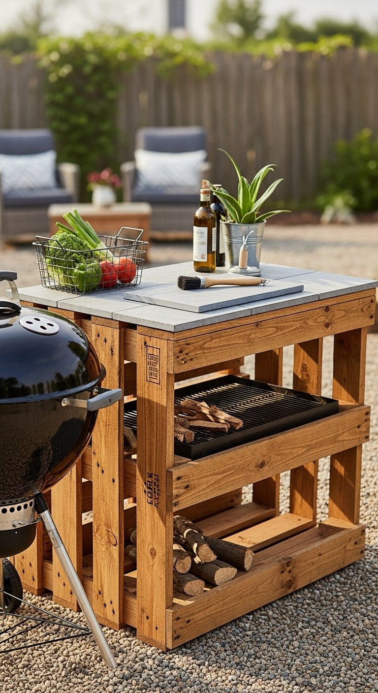 rustic-repurposed-pallet-grill-station-charcoal-grill