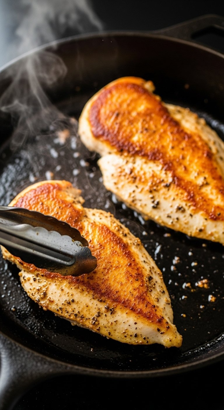 searing-perfect-juicy-chicken-breasts-cast-iron-skillet-crispy-crust