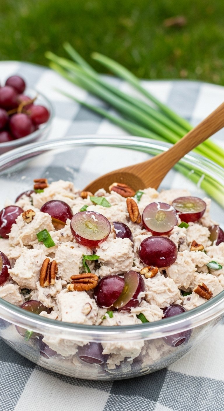 sweet-crunchy-chicken-salad-with-grapes-pecans-and-wooden-spoon