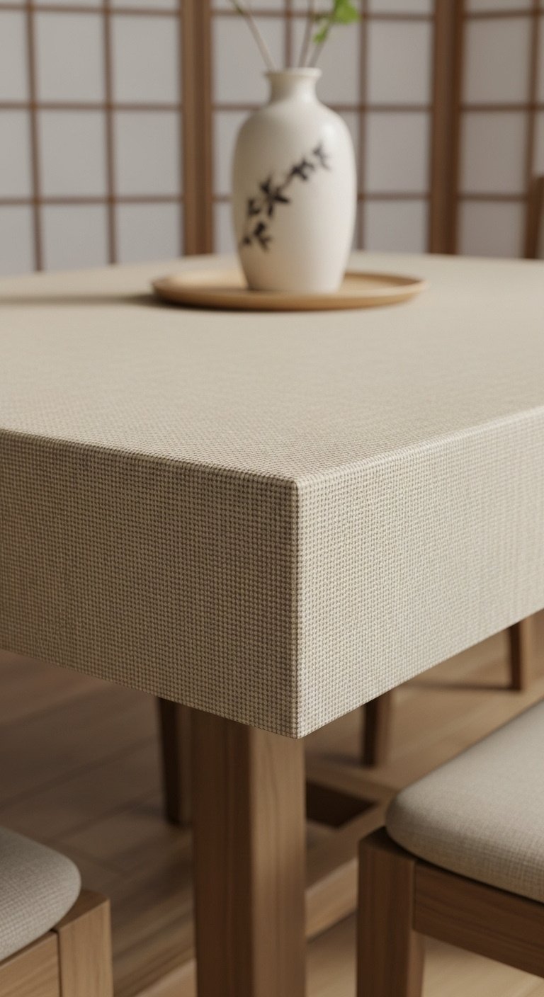 tabletop-decorated-with-grasscloth-wallpaper-texture