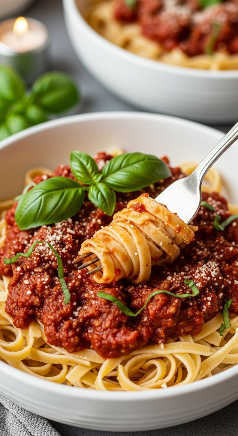 tagliatelle-pasta-with-ground-turkey-bolognese-parmesan-basil-garnish