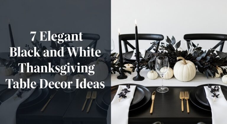 7 Elegant Black and White Thanksgiving Table Decor Ideas