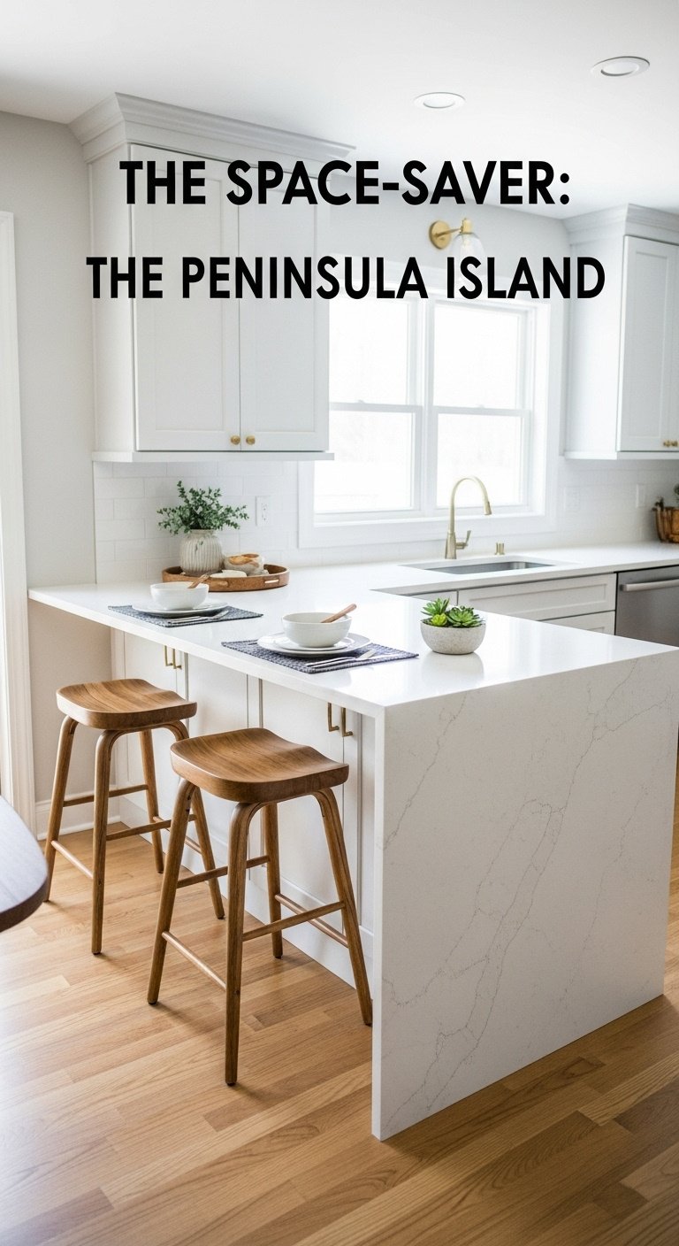 Clever kitchen island layout in an L-shaped design for modern home interiors