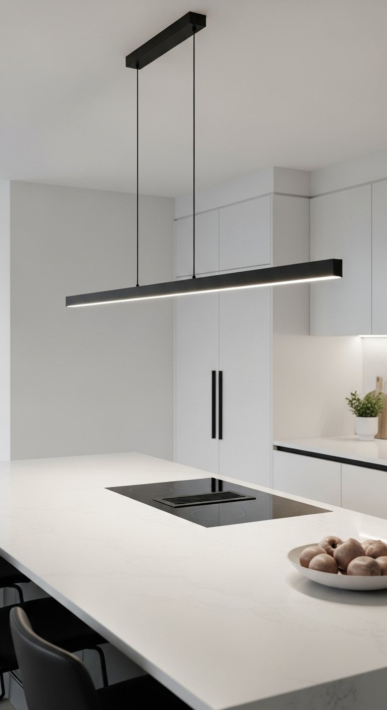 Genius kitchen island lighting trends for 2025 with matte brass pendants and quartz counters