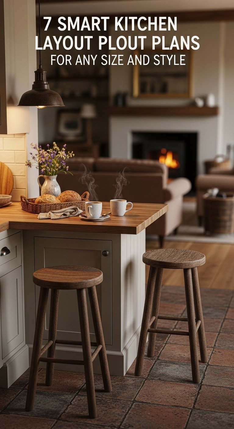 Kitchen layout plan with L-shaped design central island and measuring tape for accurate planning