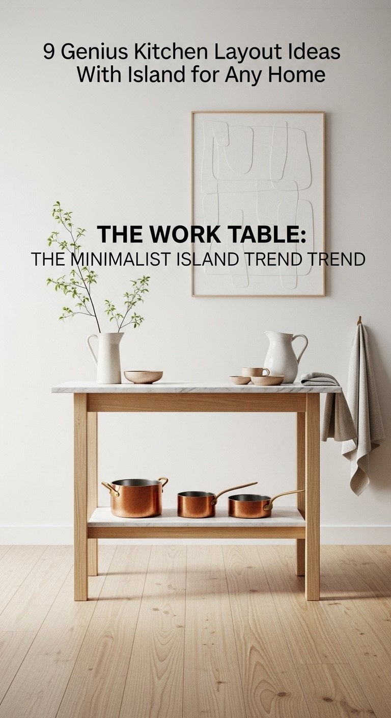 Kitchen layout with island featuring an L-shape design and contemporary elements for any home