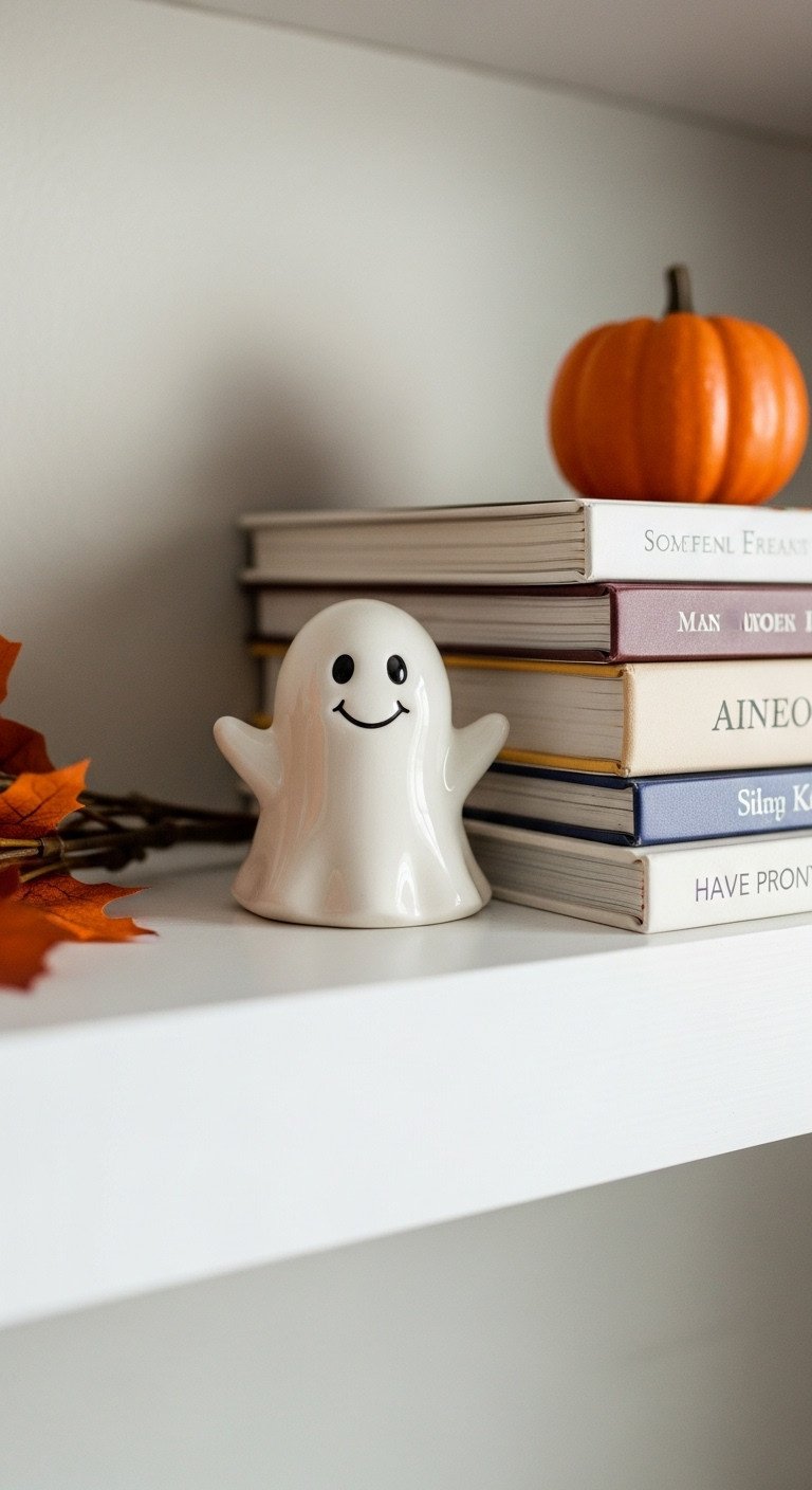 90s Halloween kitchen decor nostalgic ceramic ghost figurine