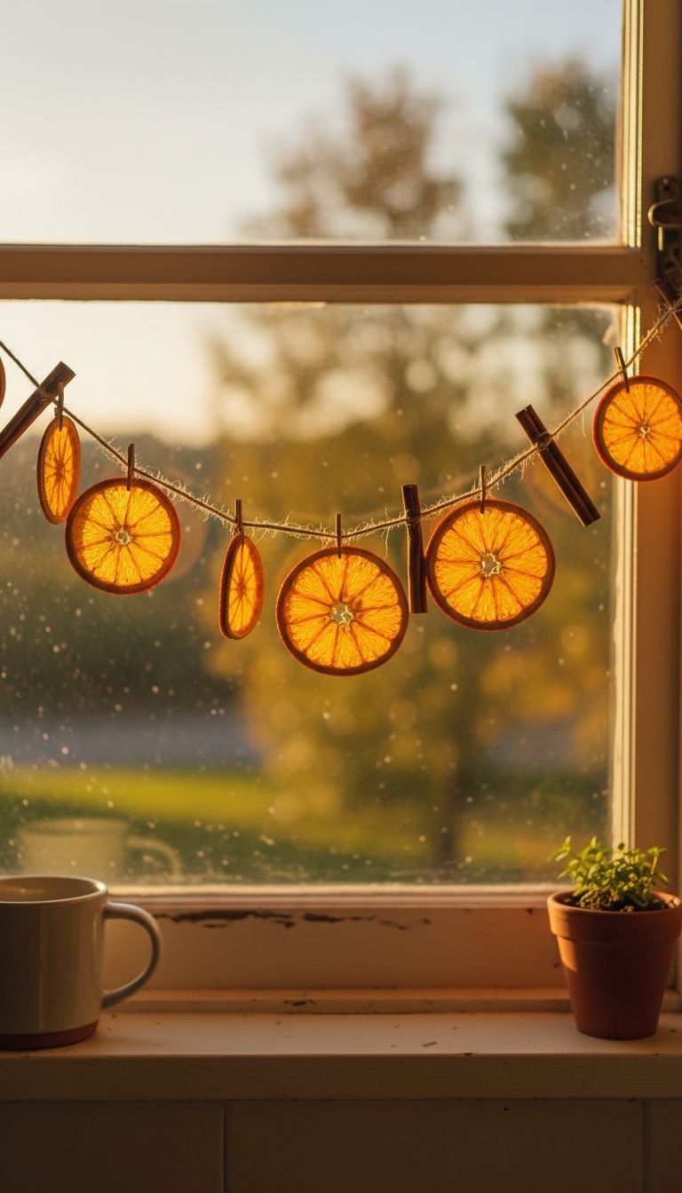 Christmas Kitchen Window Decor Ideas That Are Stunning And Safe 17 Elegant traditional kitchen window at night with white LED taper candles in brass holders. Warm, flickering glow.